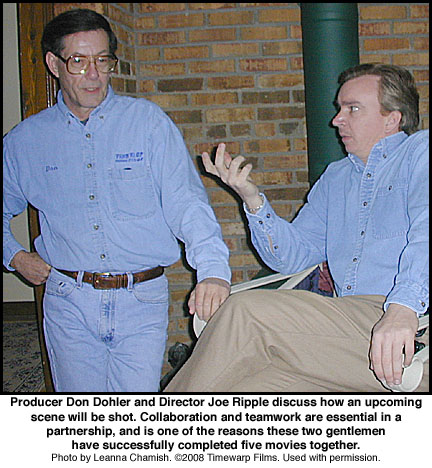Don Dohler and Joe Ripple discuss a scene