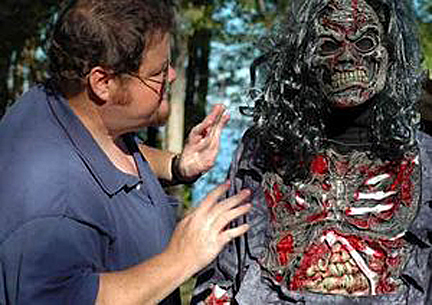 Tim Davis with zombie